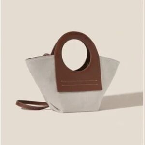 Hereu Cala Mini Canvas Leather Tote Crossbody
